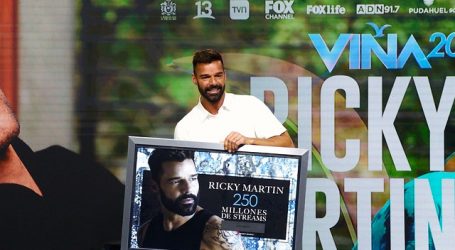 Ricky Martin: “Siento mucha admiración por el pueblo chileno”