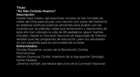 “Ciclomarchas” para rechazar el aumento de muertes en accidentes viales