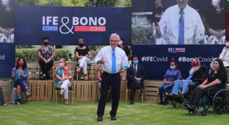 Piñera anuncia entrega de tres bonos para afectados por la pandemia