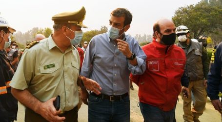 Delgado destacó trabajo conjunto para controlar incendio forestal en Quilpué