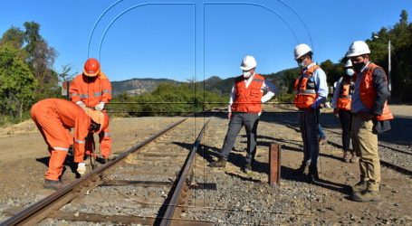 40% de avance presenta rehabilitación del servicio buscarril Talca-Constitución