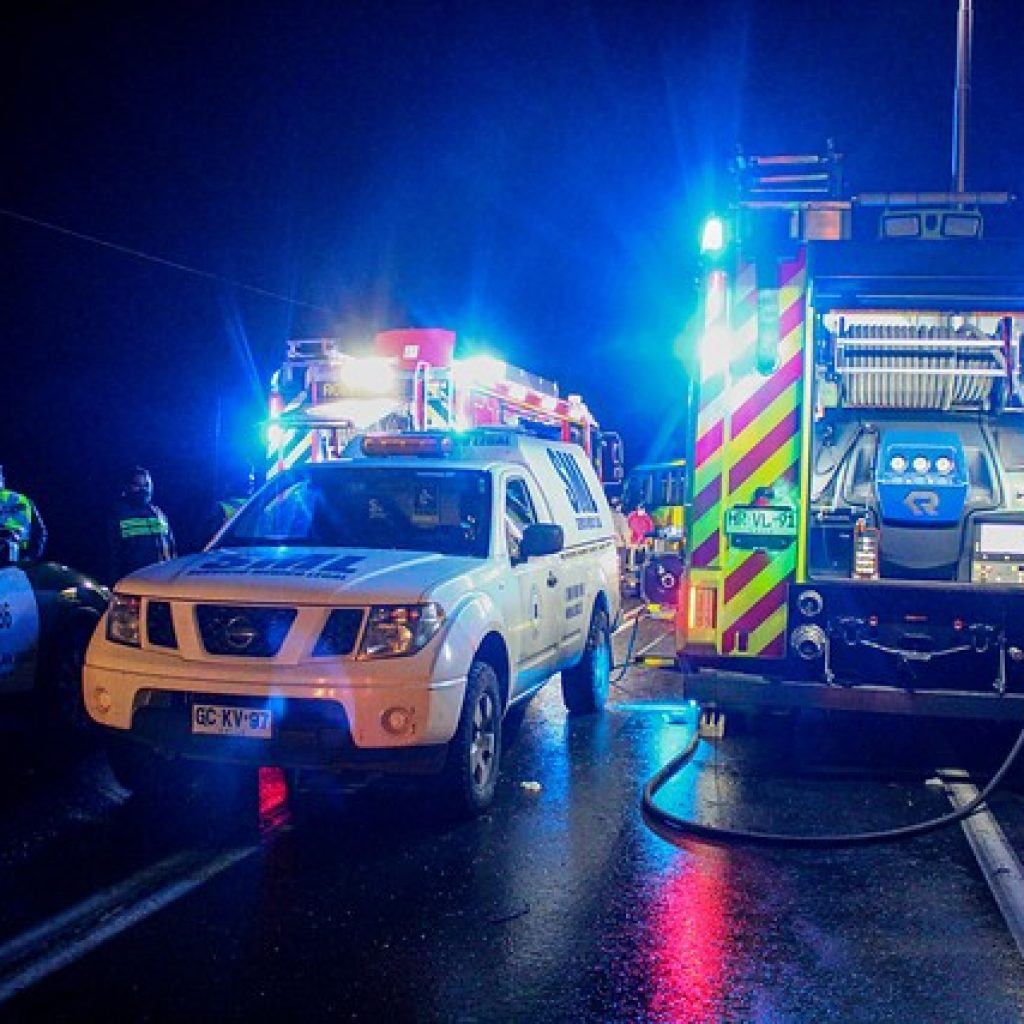 Accidente en la Ruta 5 Sur dejó 2 personas fallecidas en la región de O'Higgins