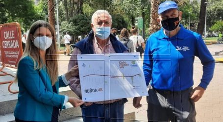 Autoridades anuncian apertura de ciclorecreovía en Avenida Irarrázaval