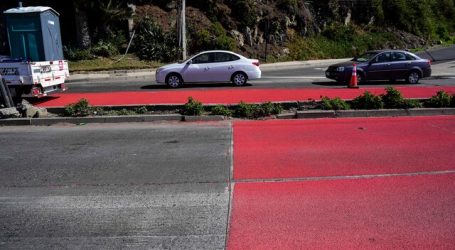 Aplican sello que aumenta adherencia de neumáticos en Viña del Mar