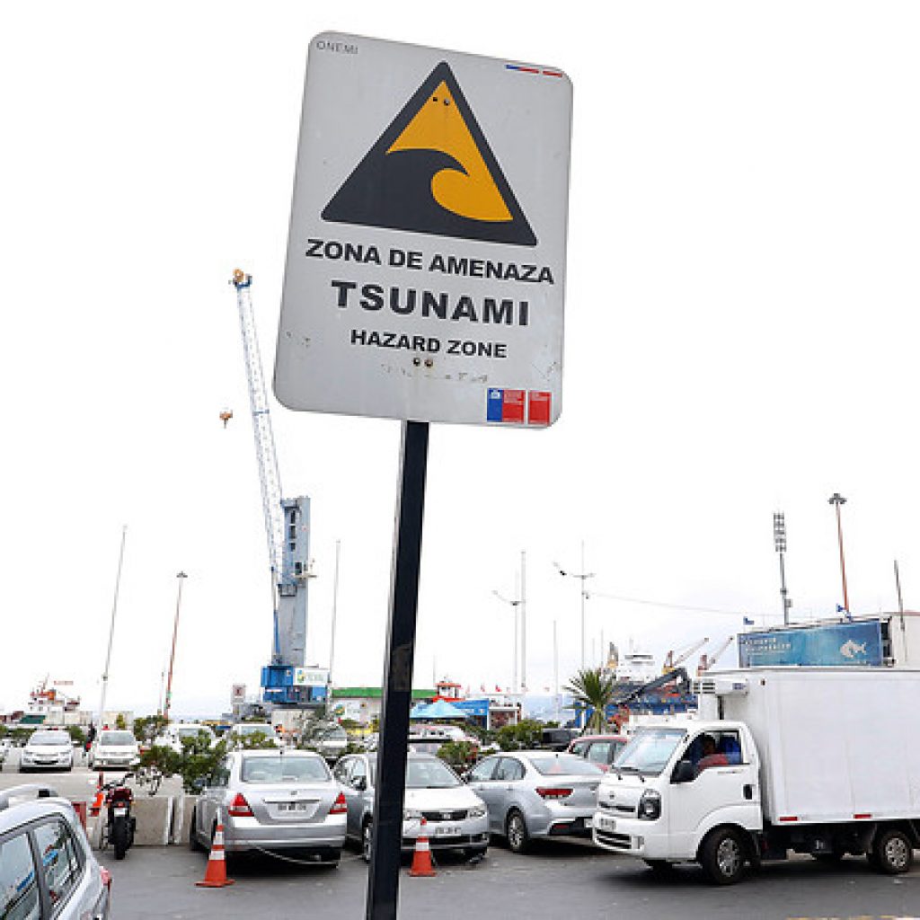 Alerta Amarilla para las comunas del borde costero por amenaza de tsunami