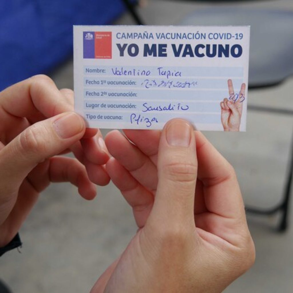 Chile registra 3,5 millones de personas vacunadas contra el Covid-19