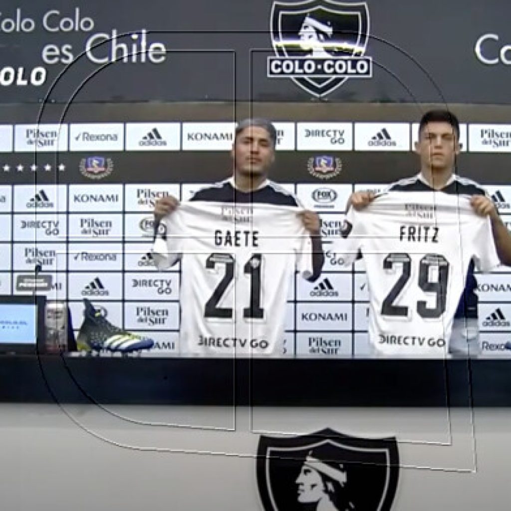Colo Colo presentó oficialmente a Gaete y Fritz como sus primeros refuerzos