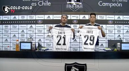 Colo Colo presentó oficialmente a Gaete y Fritz como sus primeros refuerzos