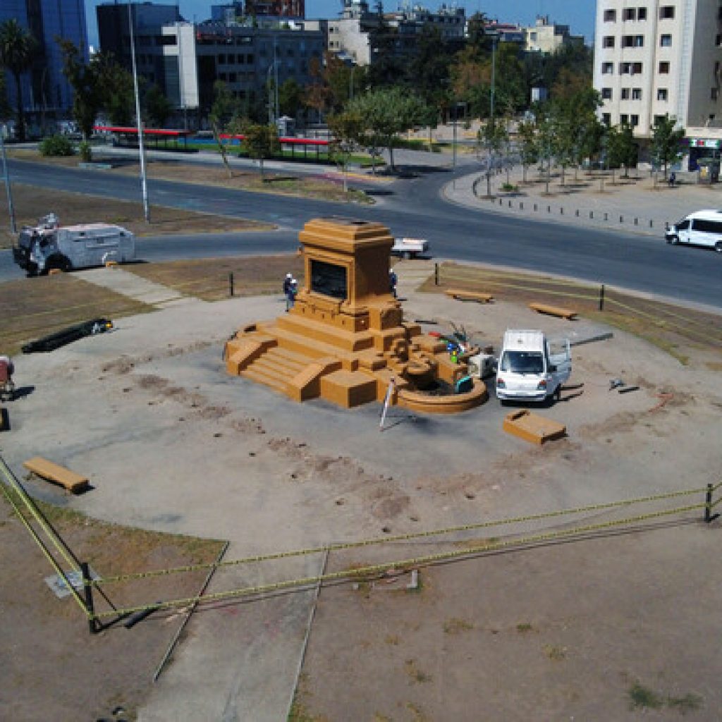 Comenzaron obras de reforzamiento en el monumento al general Baquedano
