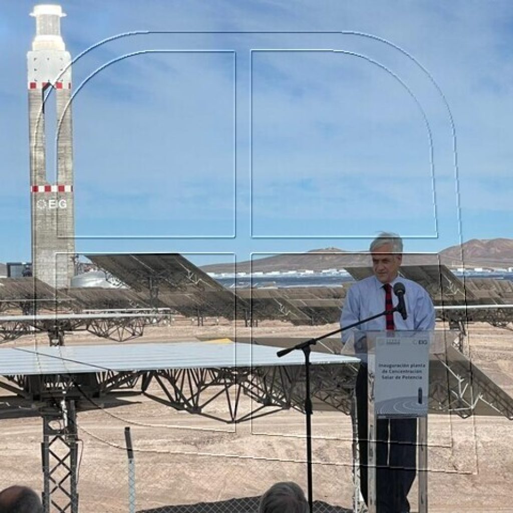 Presidente Piñera inauguró la primera planta termosolar de Latinoamérica