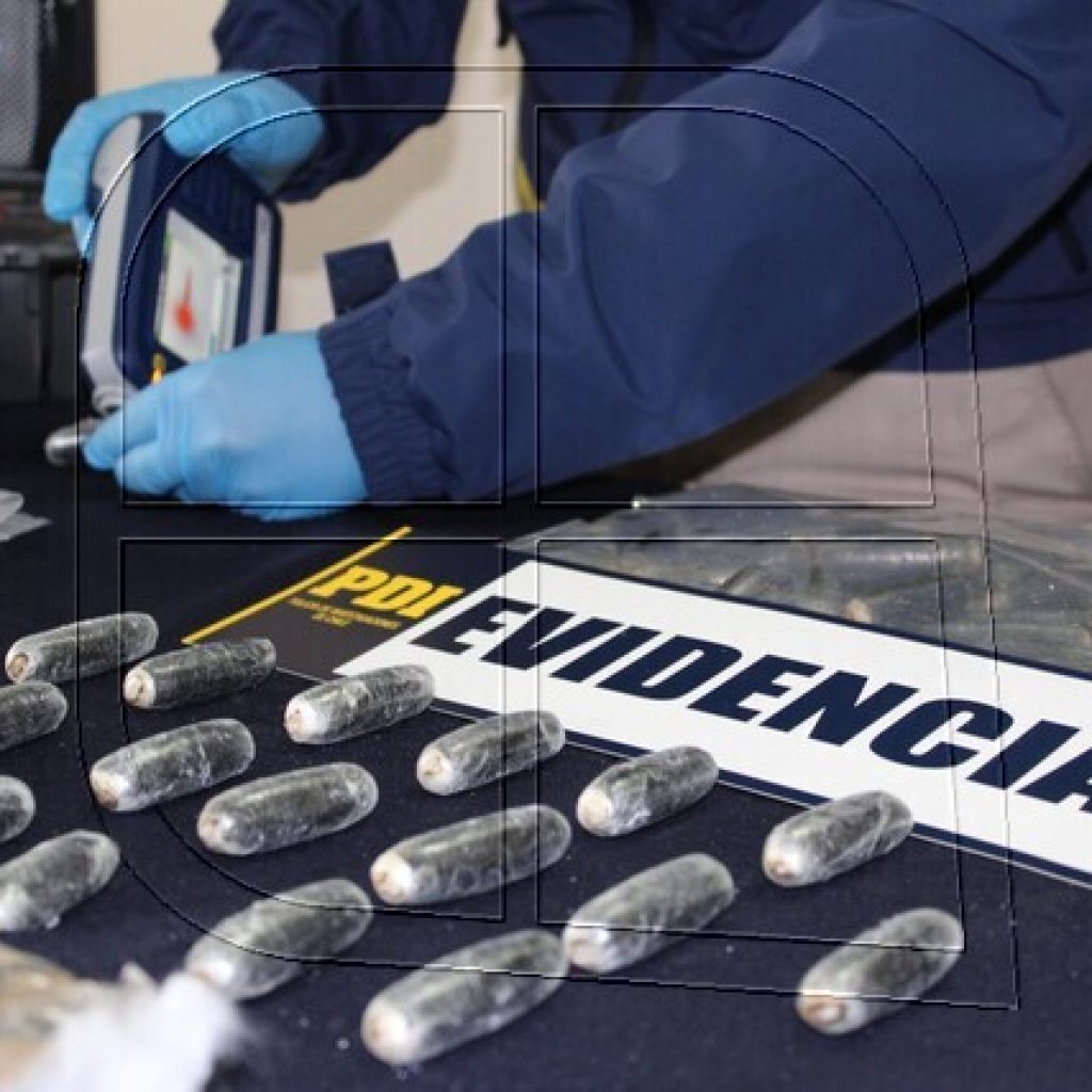 PDI La Calera incautó más de 6 mil dosis de cocaína transportada en ovoides