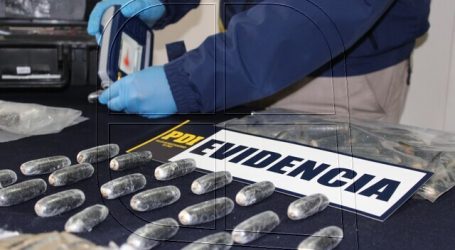 PDI La Calera incautó más de 6 mil dosis de cocaína transportada en ovoides