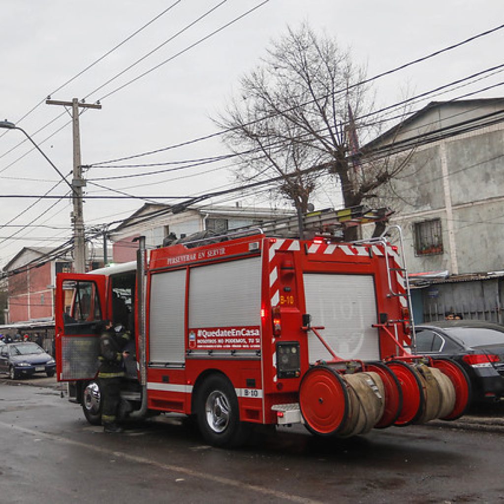 Hombre murió en incendio registrado en la comuna de La Florida