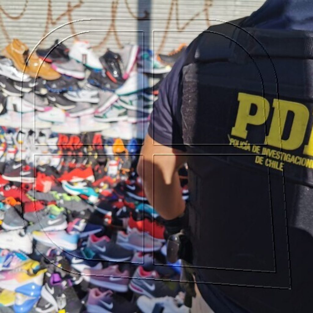 Valparaíso: PDI incauta 20 millones de pesos en zapatillas falsificadas