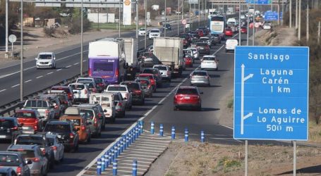 MOP espera que 417 mil vehículos salgan de la Región Metropolitana