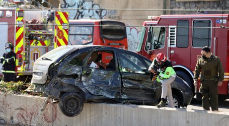 Una persona lesionada deja caída de camión a rieles del Metro de Valparaíso