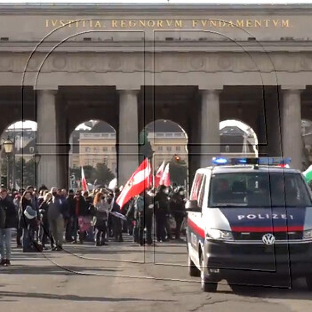 Miles de personas salen a la calle en Viena en protesta por medidas sanitarias