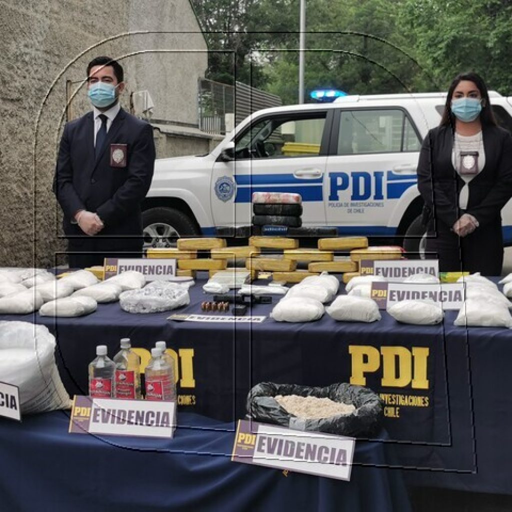 PDI desbarató laboratorio clandestino e incautó cerca de mil millones en droga