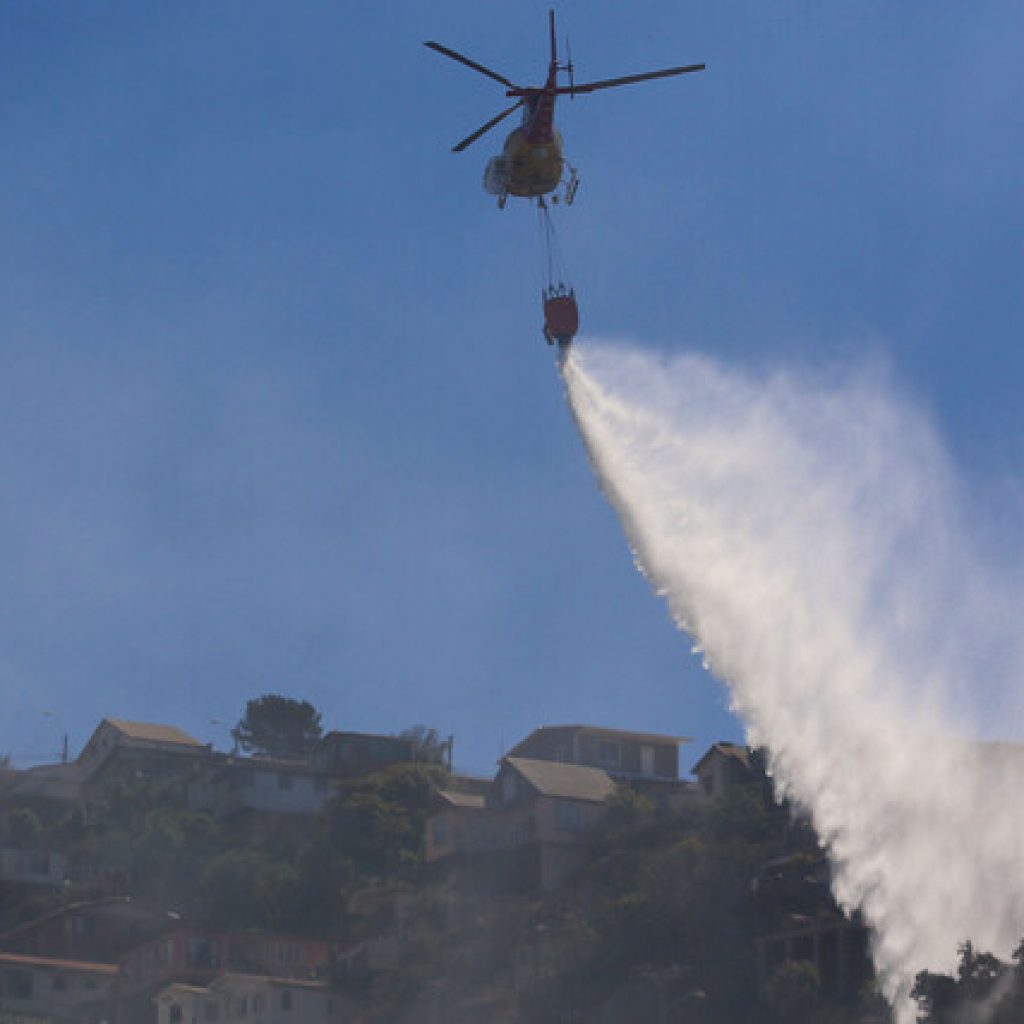 Declaran Alerta Roja para la comuna de Valparaíso por incendio forestal