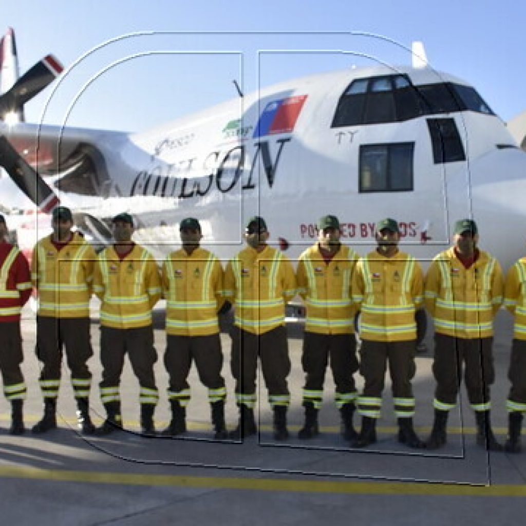 Avión Hércules C130 apoya control del incendio forestal en Timaukel