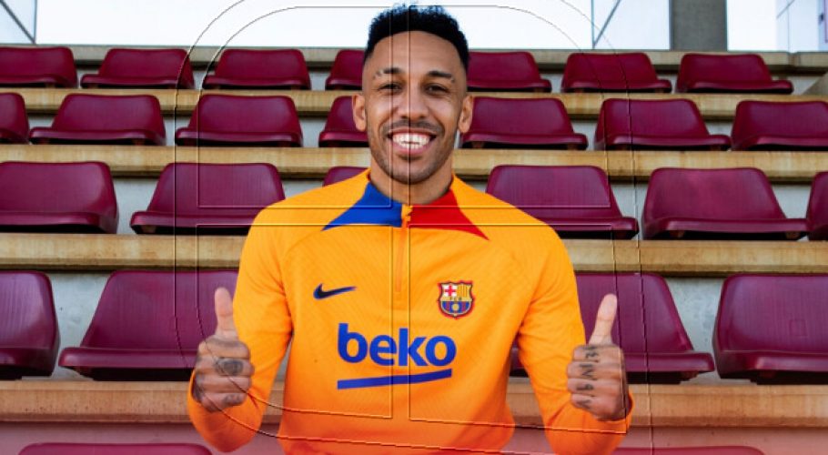 Aubameyang presentado en el FC Barcelona: "Esta es la oportunidad de mi vida"