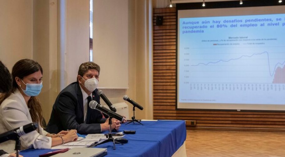 Ministerio de Hacienda proyecta un crecimiento económico de 3,5% para 2022