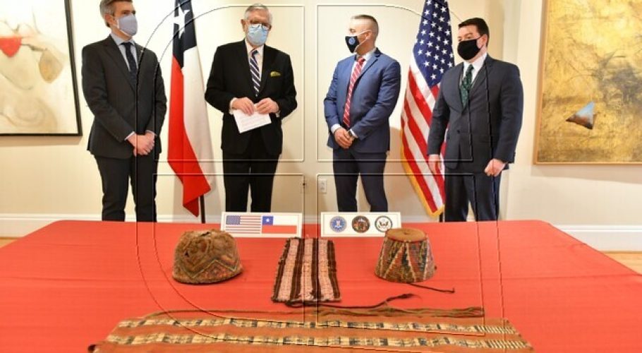 EEUU devuelve a Chile bienes patrimoniales que iban a ser subastados