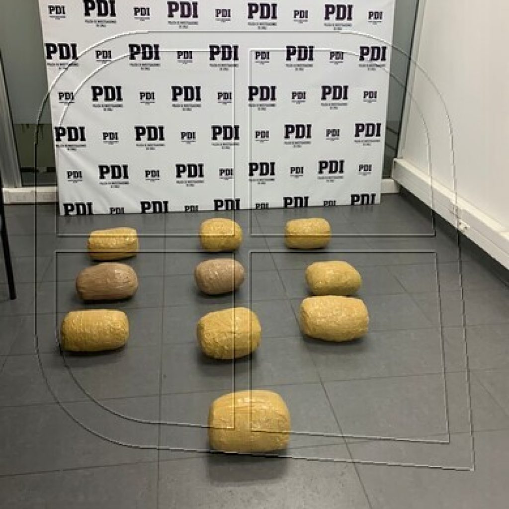 PDI de Arica incautó 10 kilos de cannabis a tres bolivianos