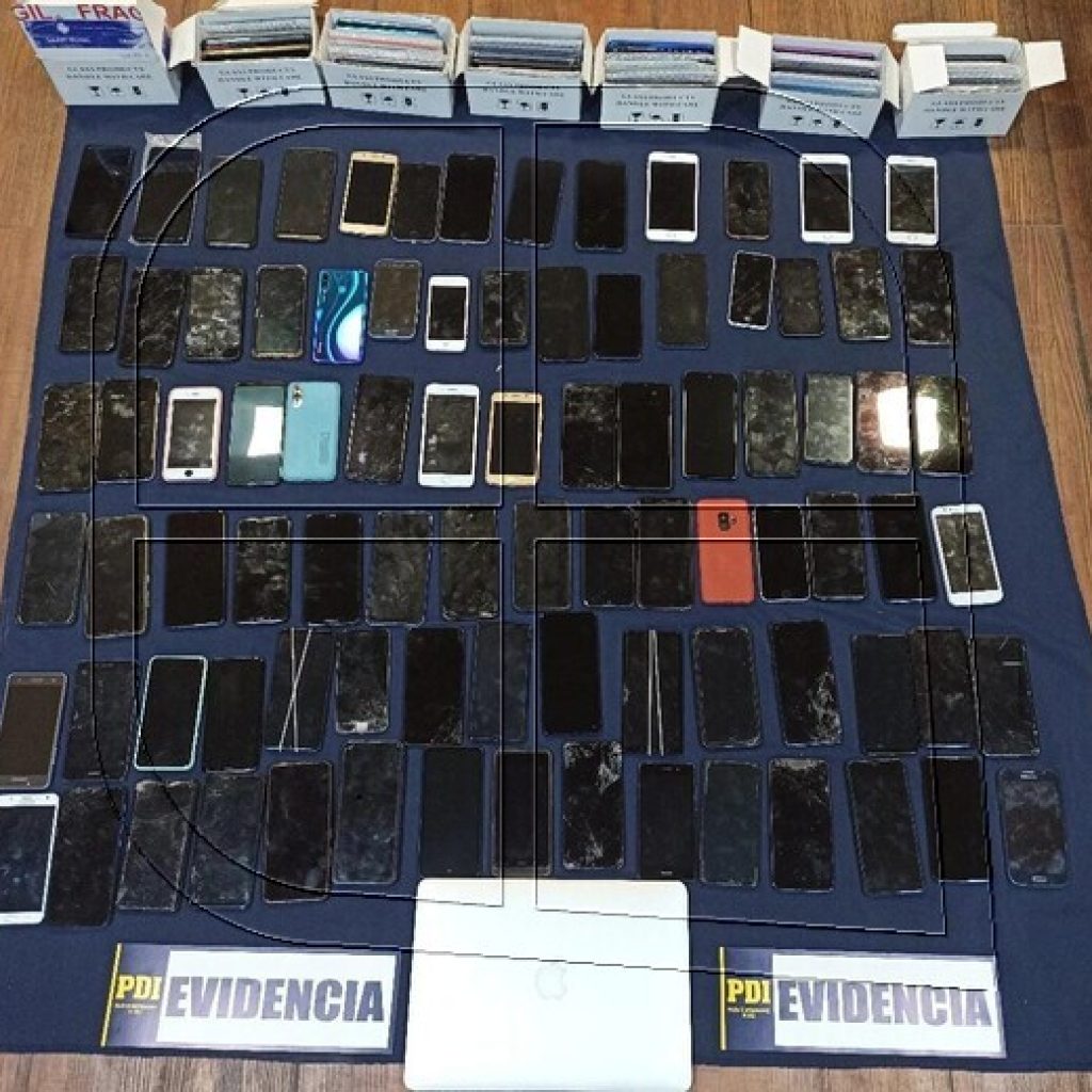 Los Andes: PDI detuvo a sujeto con 155 teléfonos de dudosa procedencia