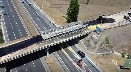 MOP habilitó puente mecano en enlace El Olivo para vehículos livianos