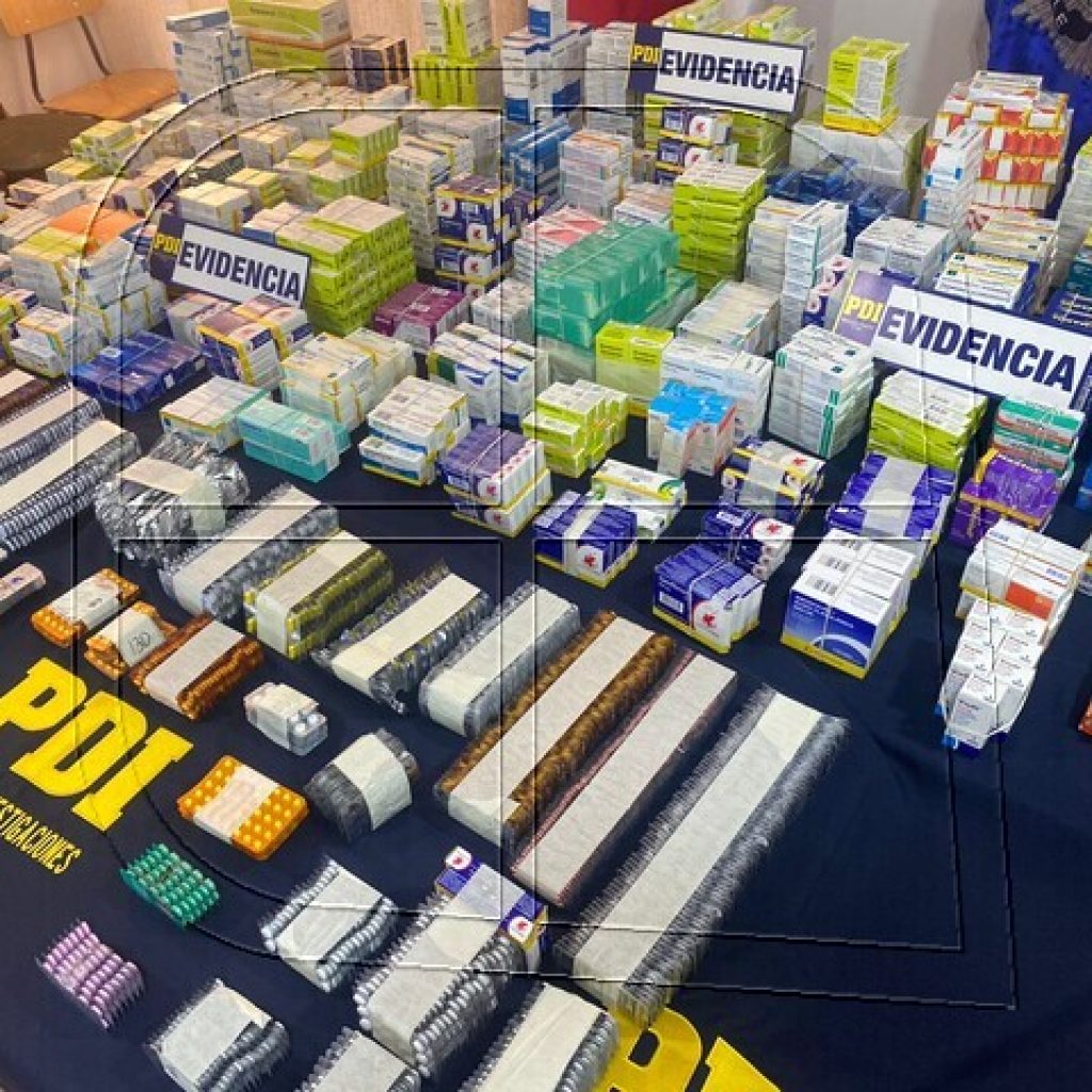 PDI incauta casi 40 mil dosis de medicamentos en feria libre de Limache