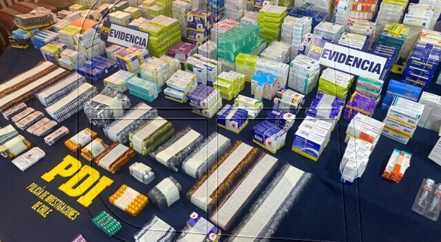 PDI incauta casi 40 mil dosis de medicamentos en feria libre de Limache