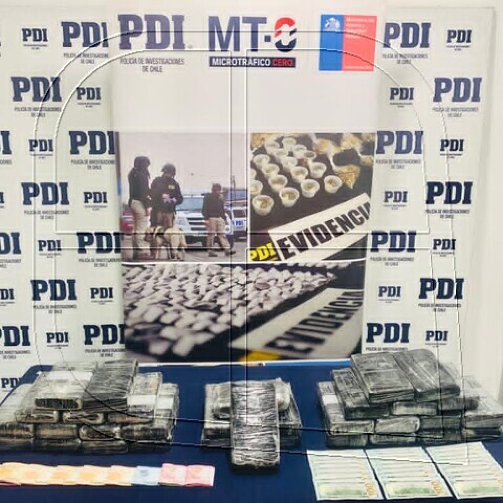 PDI incauta más de 34 kilos de droga en operativo en Arica