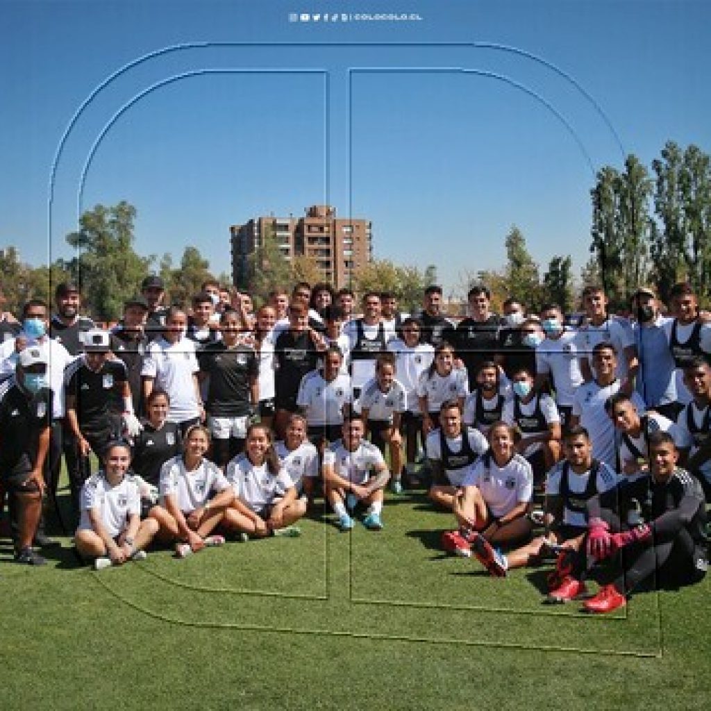 Planteles femenino y masculino de Colo Colo entrenaron juntos este martes