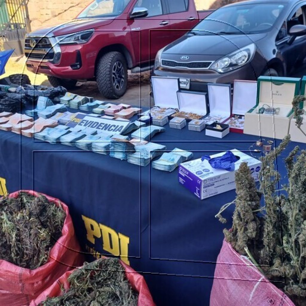 Los Andes: PDI incautó más de mil millones de pesos en droga