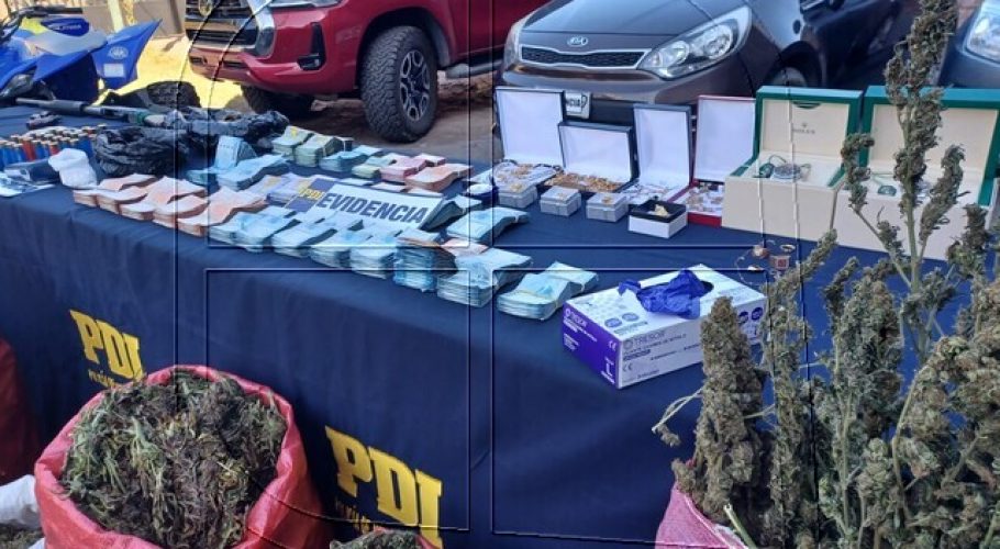 Los Andes: PDI incautó más de mil millones de pesos en droga