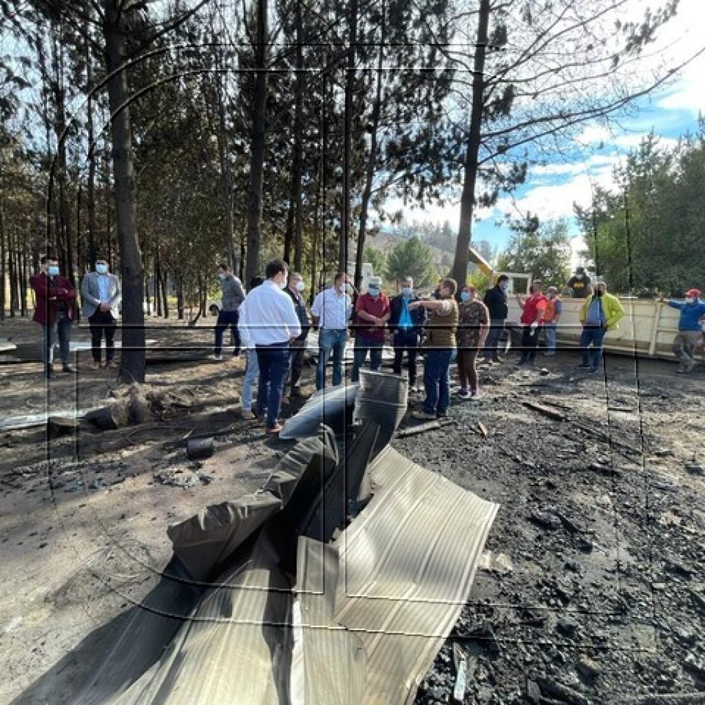 Gobierno regional busca ayudar a víctimas de incendio forestal en Yumbel