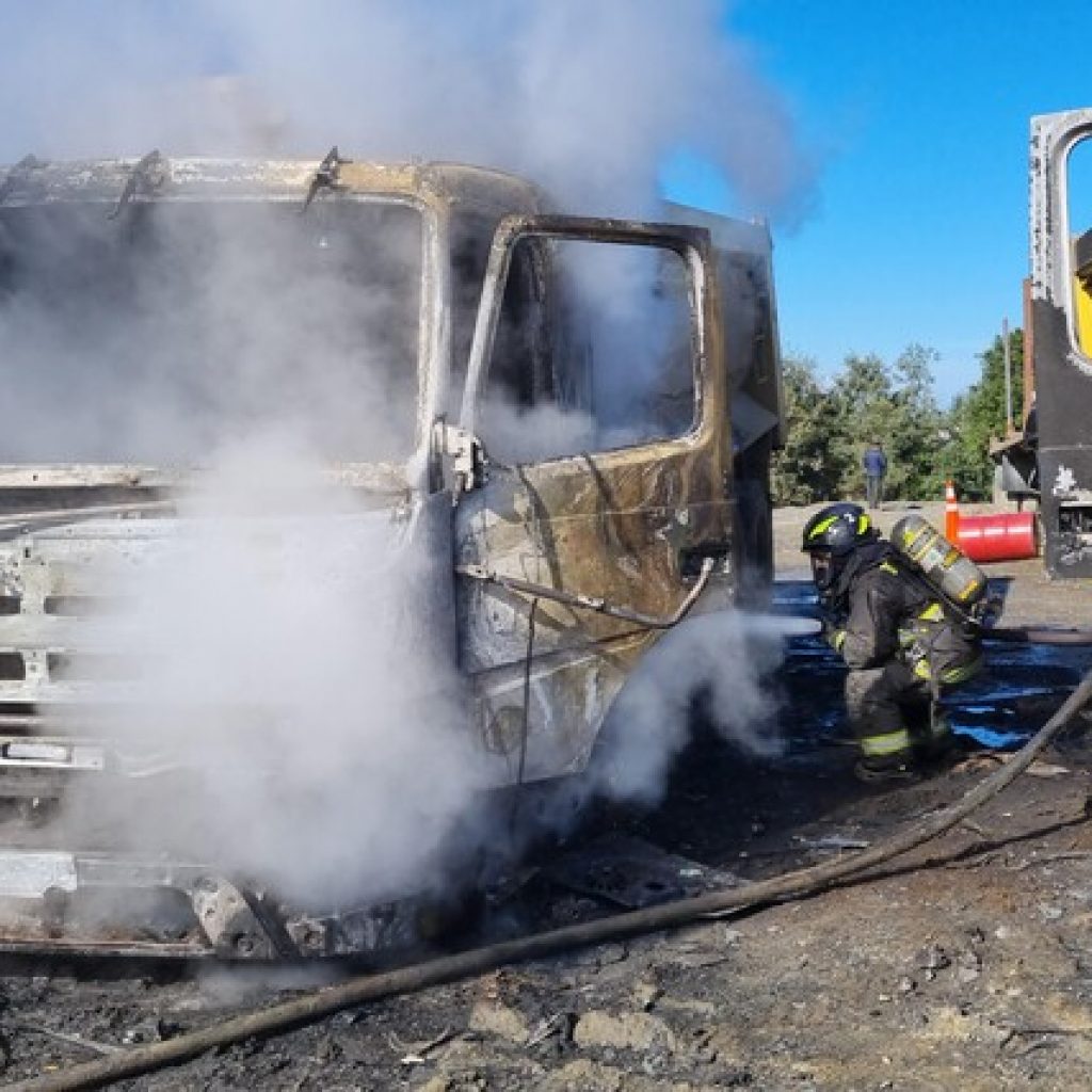 Resistencia Mapuche Lavkenche se adjudica quema de camiones en Los Alamos