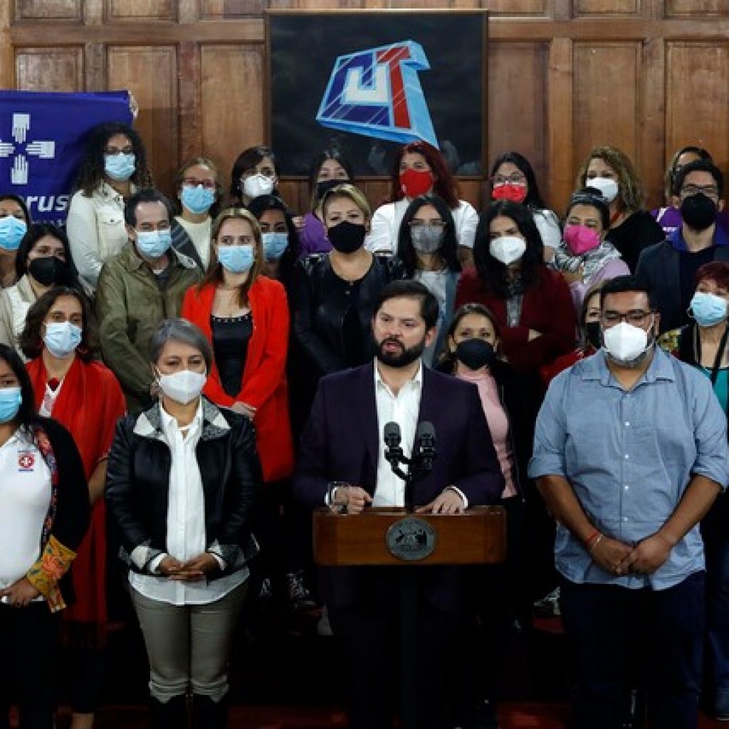 Boric se compromete con la CUT a aprobar convenio 190 OIT contra la violencia